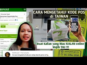 Cara cek Kode Pos Setiap Daerah di Taiwan