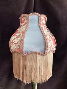 Elegant Victorian Lampshade – Handmade Floral Lace in Lilac Blue and Pink | Vintage Home Lighting - Etsy