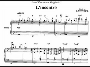 🎹E.MORRICONNE✨IL MAESTRO E MARGERITA (L'incontro) - Piano + 🎼SHEET MUSIC