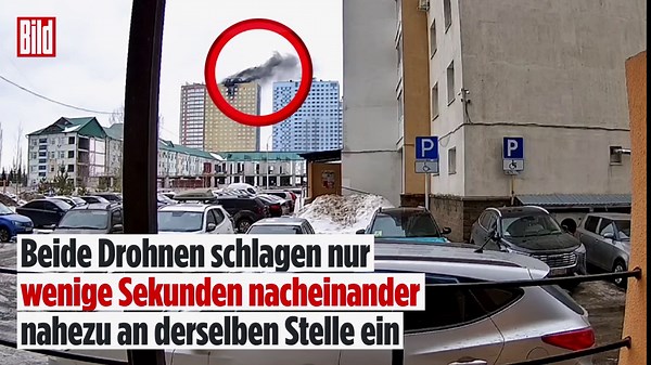 Ungewöhnlicher Angriff | Doppel-Drohnen-Treffer in Russland