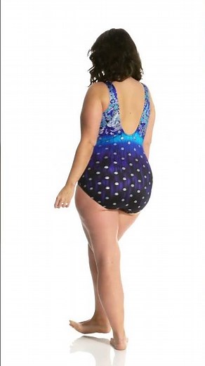 Longitude Plus Size High Neck Tank One Piece Swimsuit | SwimOutlet.com