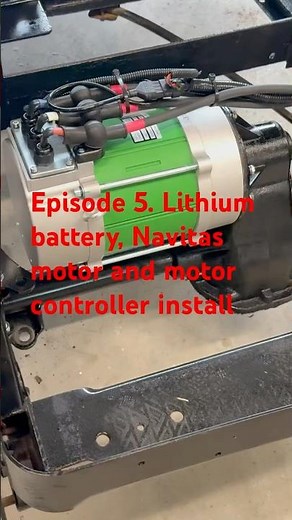 Installed the new Navitas motor, controller, and lithium battery — the EZGO build is coming alive! ⚡