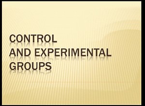 Control and Experimental Groups