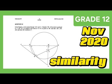 Mathematics paper 2 November 2020 grade12 similarity | Euclidean Geometry grade12