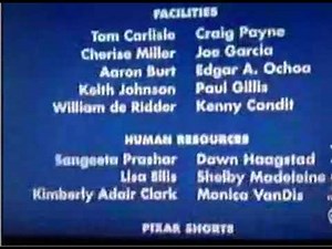 finding nemo credits