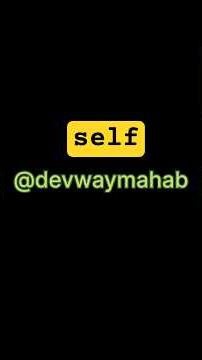 This one word decides object identity. self in python.#python #shorts