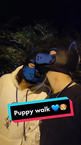 Going on a walk with my pup~ 💙🐶 Featuring - @astro #pupstripes #pupsoftiktok #humanpup #puppyplaycommunity #puppypower #puptok #puppyplay #tiktokpuppack #lgbt🌈