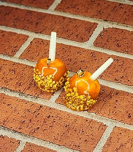 Red Caramel Apples II Realistic Candy Caramel Nut Apple Food Jewelry - Etsy