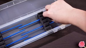 3 Pcs Paint Brush Storage Containers with Foam Inserts, Paint Brush Organizers Holders Portable Drawing Tool Case Small Storage Container for Pens with 6 Foam Inserts, Translucent, 13.8 x 3.5 x 1.6 In