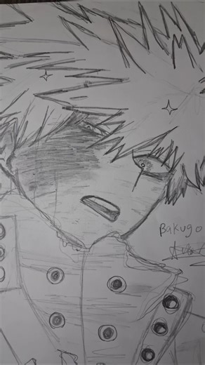 drawing bakugo from mha
