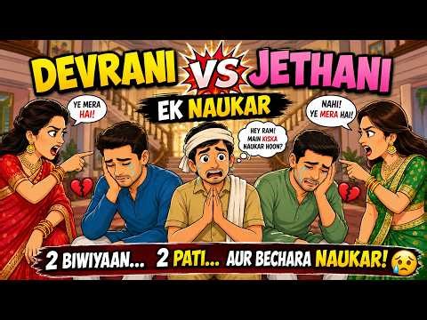 Bechara Naukar Fas Gaya Do Bhabhiyon Ke Beech😒😢 | Devrani vs Jethani | #new hindi kahaniya 2026