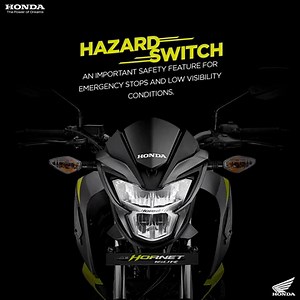 9.7K views · 407 reactions | The CB Hornet 160R comes with a hazard switch. An important safety feature for low visibility conditions and emergency stops. It warns the traffic about the temporary obstruction of the vehicle and makes it safe for you to handle the mishap. To know more: bit.ly/2M8sY1e | Honda 2 Wheelers India | Facebook