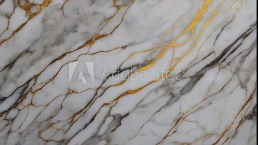 White Marble with gold lines Luxury background texture. Slow panoramic motion. 4K video with high detail. Marble pattern texture surface background. Marble stone texture.