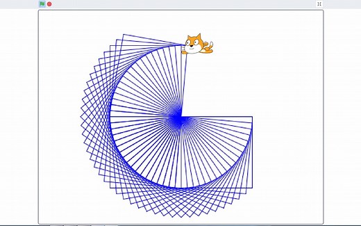 连续旋转绘制正方形 - Scratch 图形编程