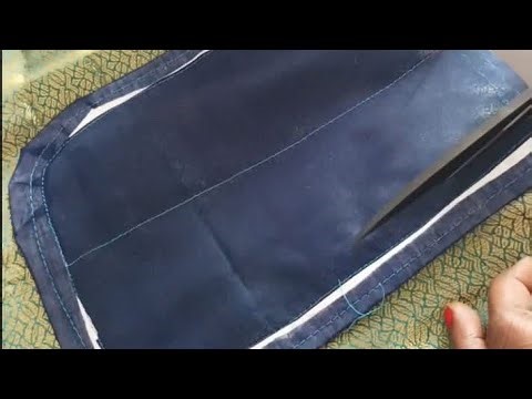 Round Blouse buckram neck design cutting and stitching