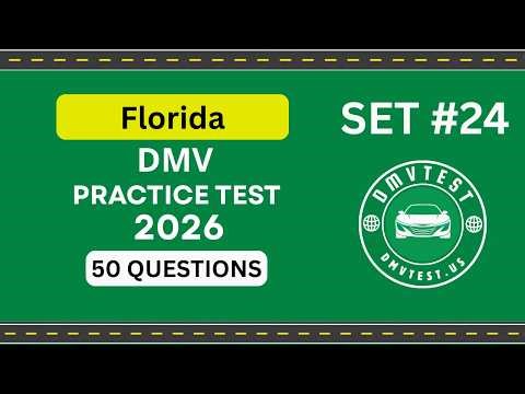 Florida DMV Practice Test 2026 | 50 REAL TEST QUESTIONS SET #24 | DMV Driving Test | DMV Test 2026