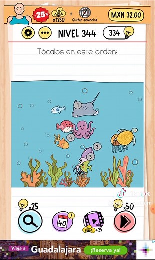 Niveles 341 a 345 de Brain Test: Soluciones y Edits