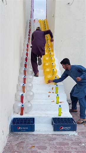 Creative Balloon & Bottle Combination Project