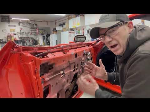 1976 Trans Am EP56 driver door glass install, installing new window