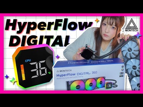 (Custom PC) Easy-to-read real-time temperatures! Simple water cooling with digital display ✨MONTE...