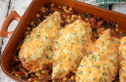 Santa Fe Baked Chicken Recipe - Everyday Dishes
