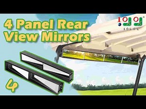 4 Panel Rear View Mirror fits EZGO,Club Car and Yamaha