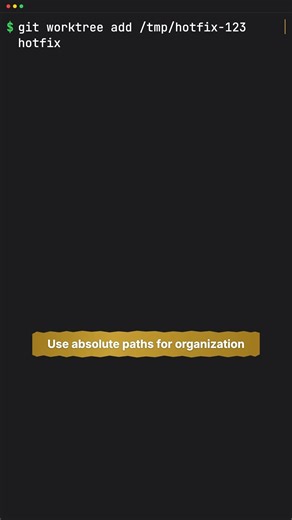 Git Worktree Pro Tip: Organize with Custom Paths in 60 Seconds #Shorts