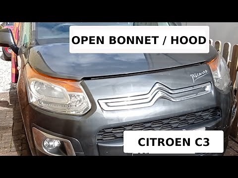 How To Open Bonnet / Hood Citroen C3 (Not broken)