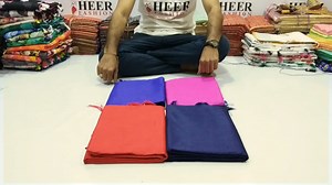 4K views · 78 reactions | plain soft silk [Product Code: 6889] ₹599 Order link - https://heerfashion.com/product.php?product=Navy-blue-color-plain-soft-silk&id=6889 Description Product Code6889 Fabric Plain soft silk Blouse Plain soft silk Saree Length 5.5 Mtr. Blouse Length 0.8 Mtr. Work Stick peral work The product will be delivered in 6-8 business days | Heer Fashion | Facebook