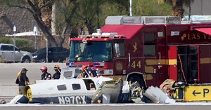 Small planes collide near Las Vegas, killing all four on board