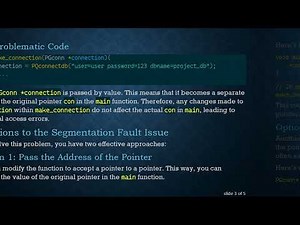 Resolving Segmentation Faults When Connecting to a PostgreSQL Database in C