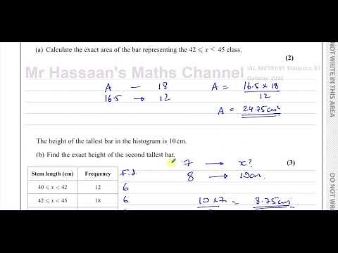 WST01/01, (Edexcel) IAL S1 October 2022, Q1, Histograms, Linear Interpolation, Skewness