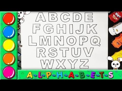 ABCD drawing easy ll how to draw step by step alphabet songs Cartoon video