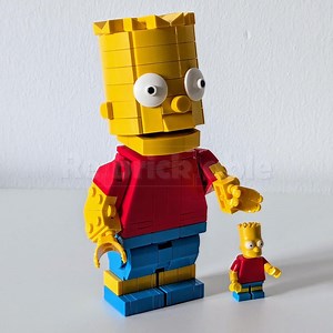 LEGO MOC-192100 Upscaled Bart Simpson Mini Figure in 3:1 (Creator 2024)