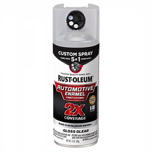 Gloss Clear, Rust-Oleum 2X Automotive Enamel 5 in 1 Spray Paint, 12 oz, 394895