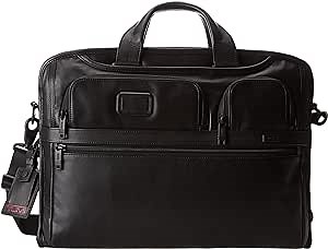 Amazon.com | Tumi Alpha 2 Compact Large Screen Laptop Leather Brief, Black, One Size | Briefcases