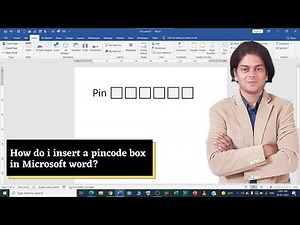 How do I insert a pincode box in Microsoft word?