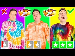 3 ЦВЯТА TIE DYE CHALLENGE | АНДИ VS ДАНИ VS КРИС
