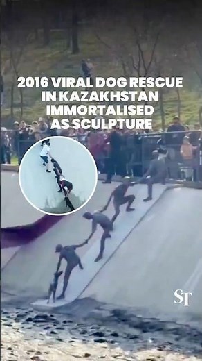 2016 viral dog rescue in Kazakhstan immortalised as sculpture