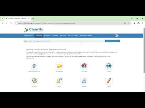 video tutorial acerca de aula virtual chamilo