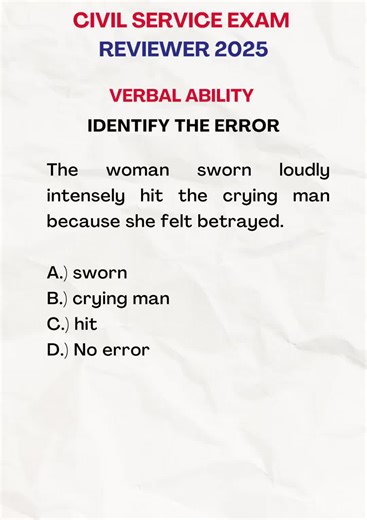 Identify Errors in English Grammar: A Civil Service Guide