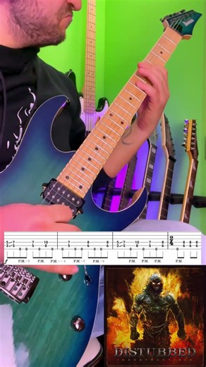 Disturbed - Indestructible | Guitar Riff + TAB | Ibanez RG652 & Archetype Gojira 🤘