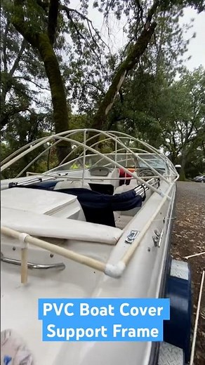PVC Boat Cover Support Frame. Free Plans on Our Website #Boats #DIY #BoatCover
