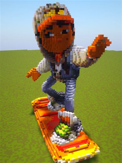 Jake Subway Surfers | Minecraft #build #tutorial #idea #minecraftbuild #minecraftideas