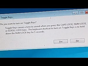 Toggle Keys/ Do you want to turn on Toggle keys?