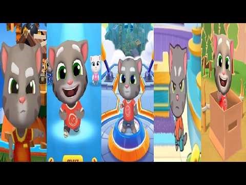 Talking Tom Gold Run VS Talking Tom: Epic Ride Tom Hero Dash SPLASH FORCE CANDY RUN Tom New outfit