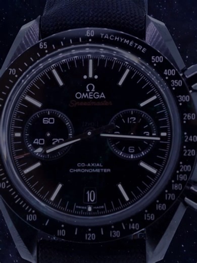 Omega Speedmaster Dark Side Of the Moon, excellent condition, full set, 1 year warranty. New RRP £12,100, live now on www.wetherbywatches.co.uk at £5,899. This stealthy Omega Speedmaster Dark Side Of the Moon features stunning details including a ceramic case made from a single block of black ceramic, ceramic dial and ceramic bezel with matte chromium nitride tachymeter scale and 18k white gold applied indices. The exhibition sapphire case back shows the heart of the watch, the Omega calibre 930