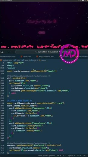 Create a Stunning For My Love ❤️ #coding