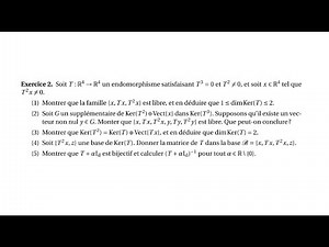 Polynômes d'endomorphisme : Exercice 2