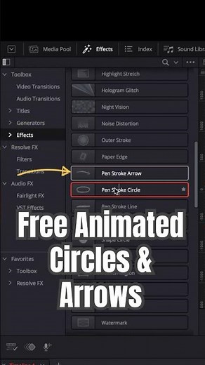FREE Animated Circles and Arrows - DaVinci Resolve 21